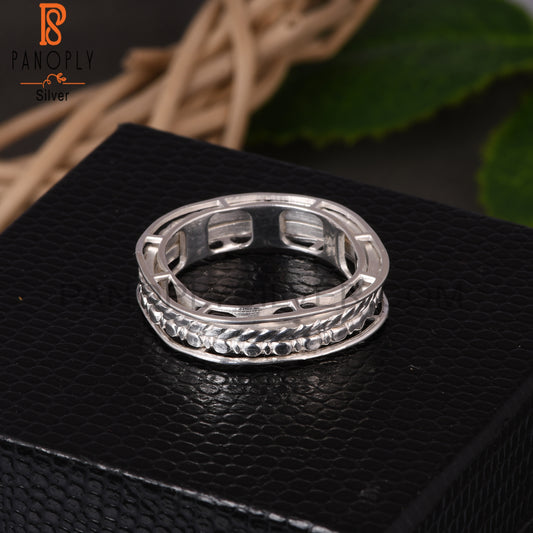 Handmade Leaf Spinner 925 Sterling Silver Ring Jewelry
