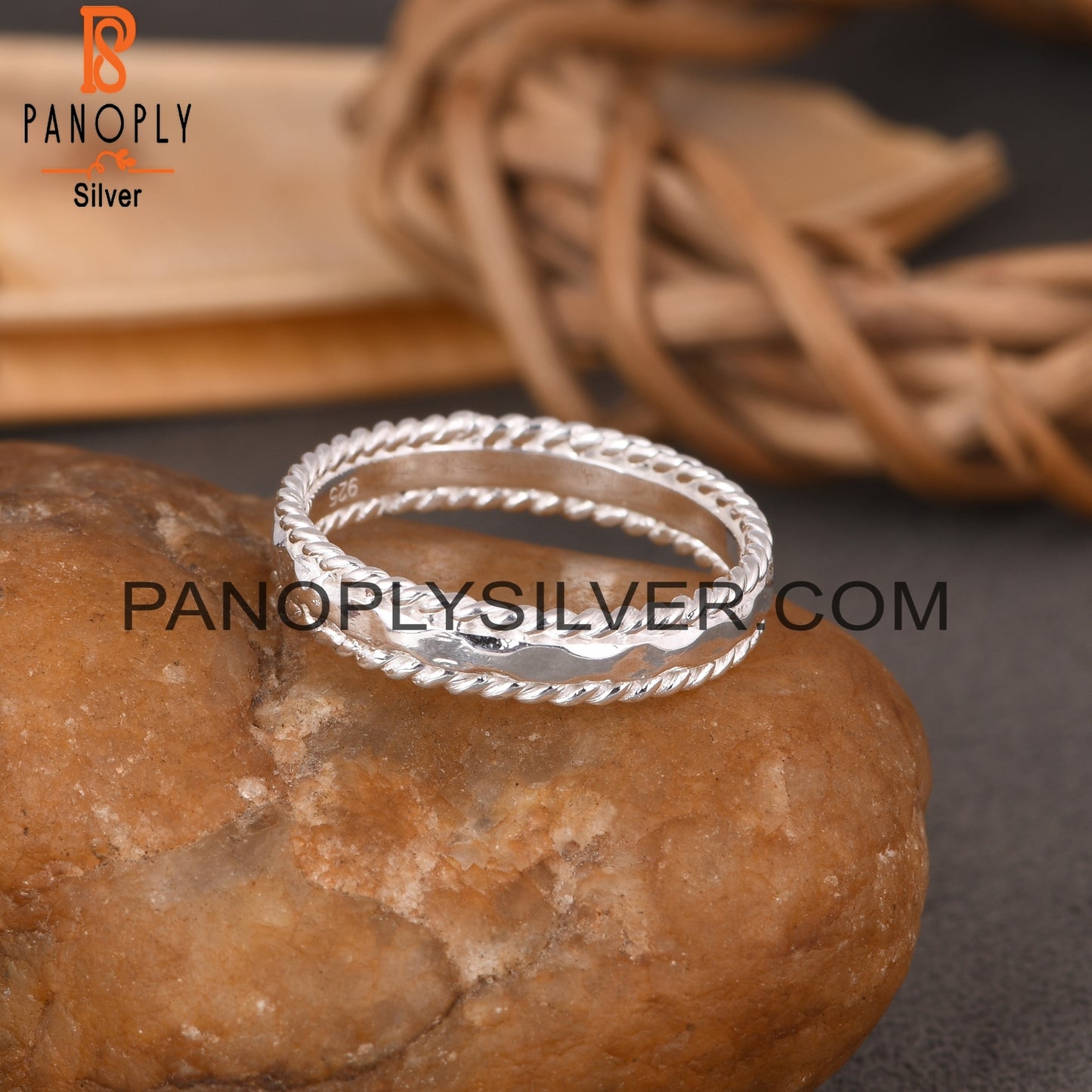 Double Rolling Band 925 Sterling Silver Ring