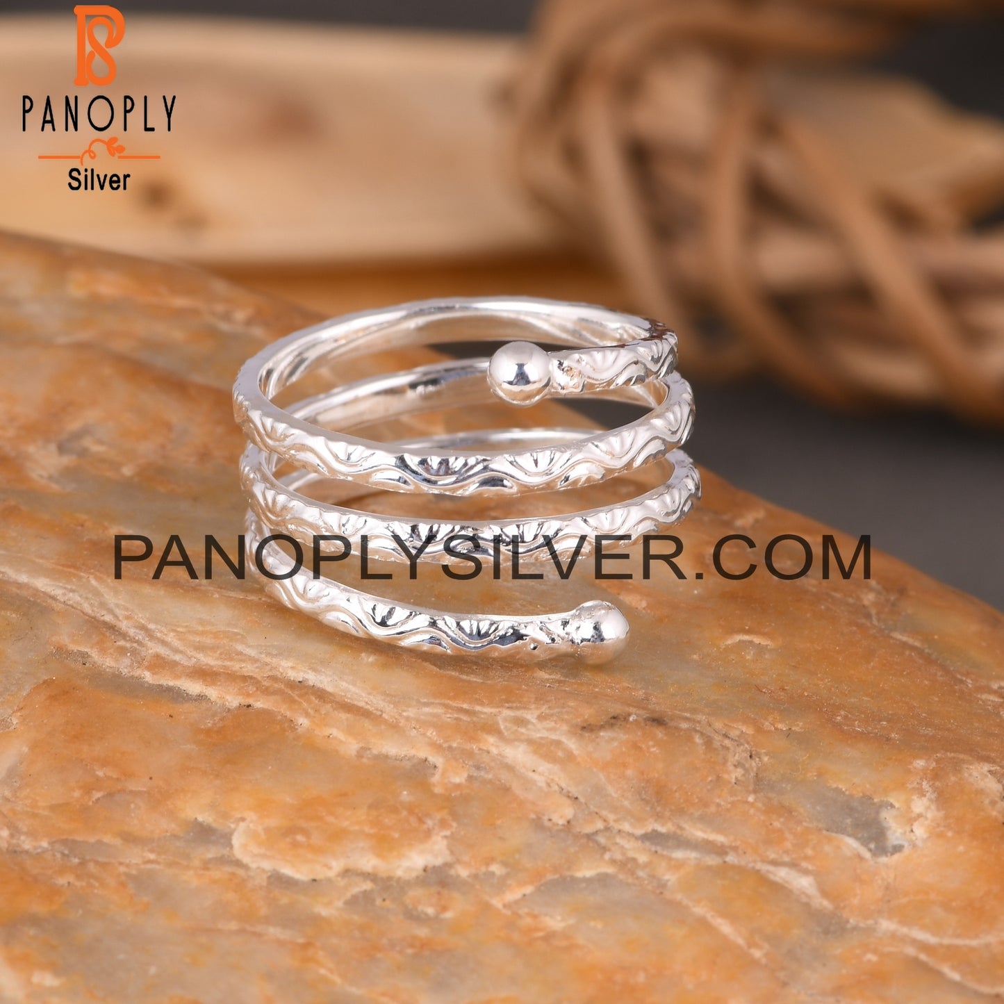Plain 925 Sterling Silver Rolling Band Ring