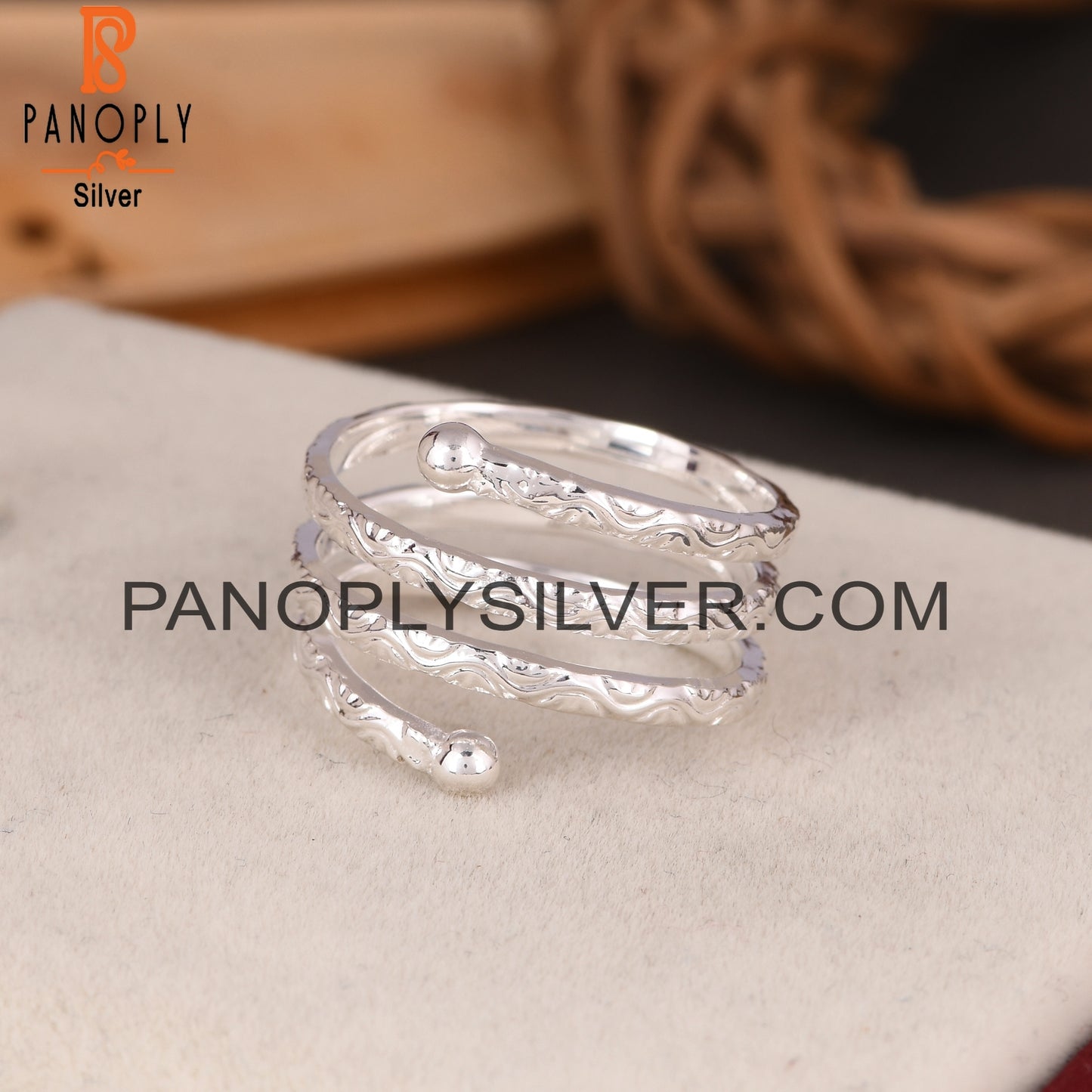 Plain 925 Sterling Silver Rolling Band Ring