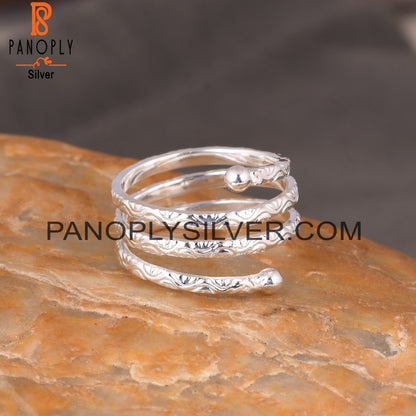 Plain 925 Sterling Silver Rolling Band Ring