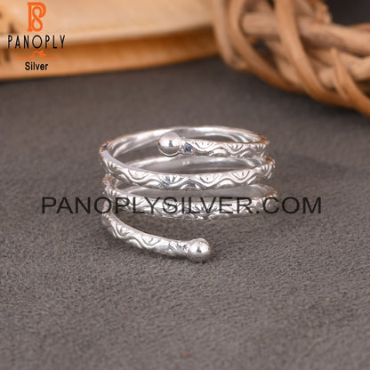 Plain 925 Sterling Silver Rolling Band Ring