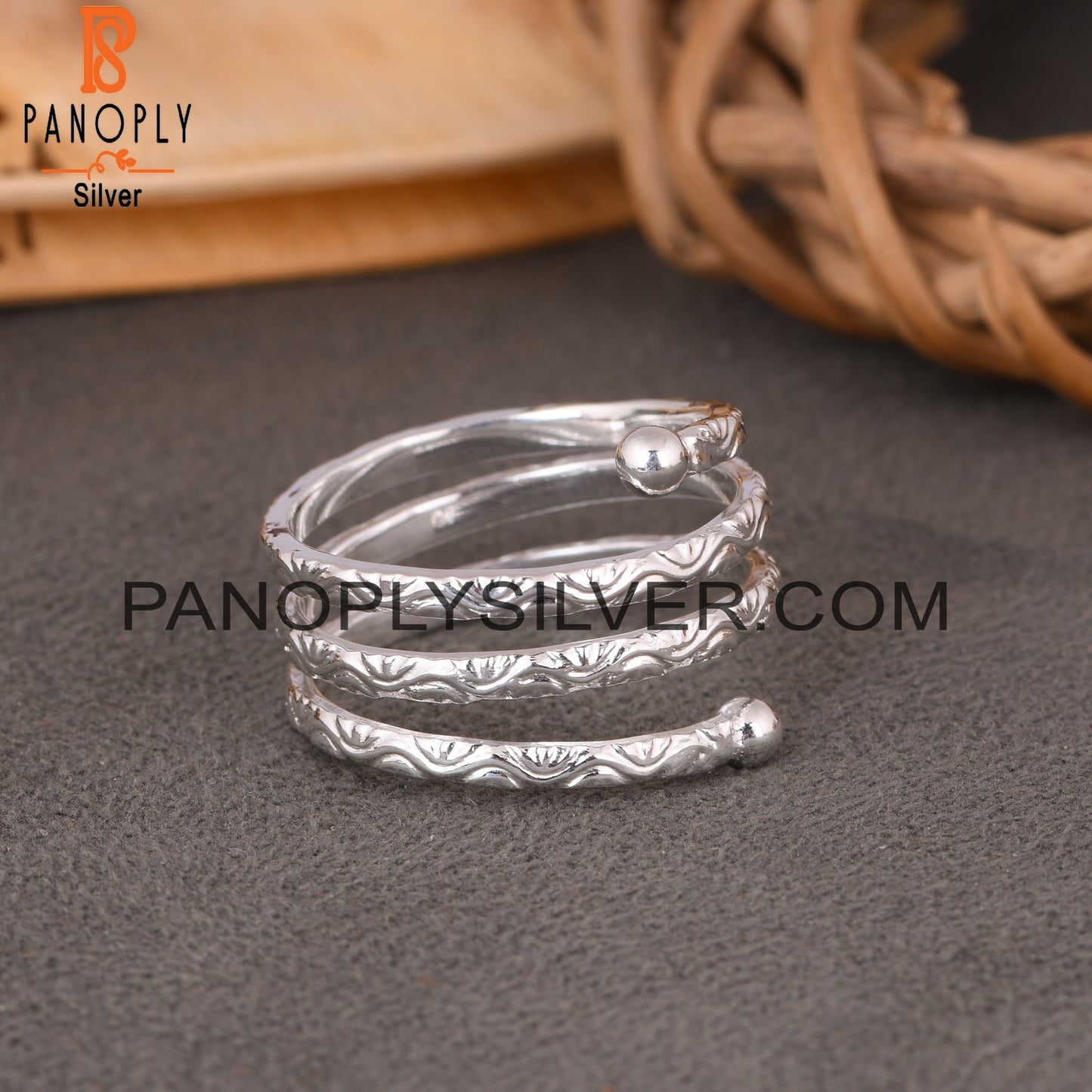 Plain 925 Sterling Silver Rolling Band Ring