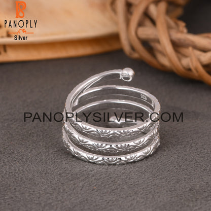 Plain 925 Sterling Silver Rolling Band Ring