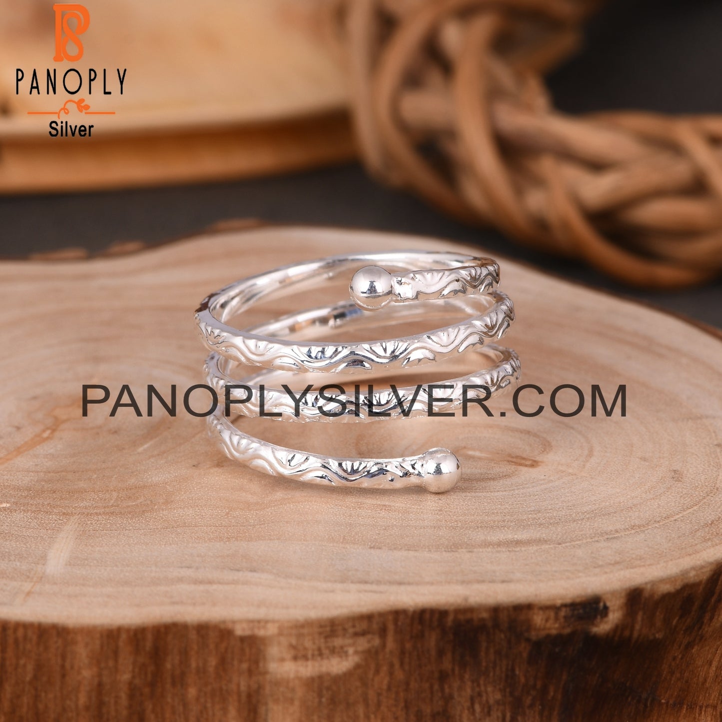 Plain 925 Sterling Silver Rolling Band Ring