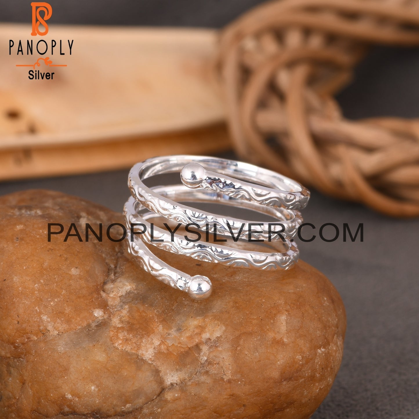 Plain 925 Sterling Silver Rolling Band Ring
