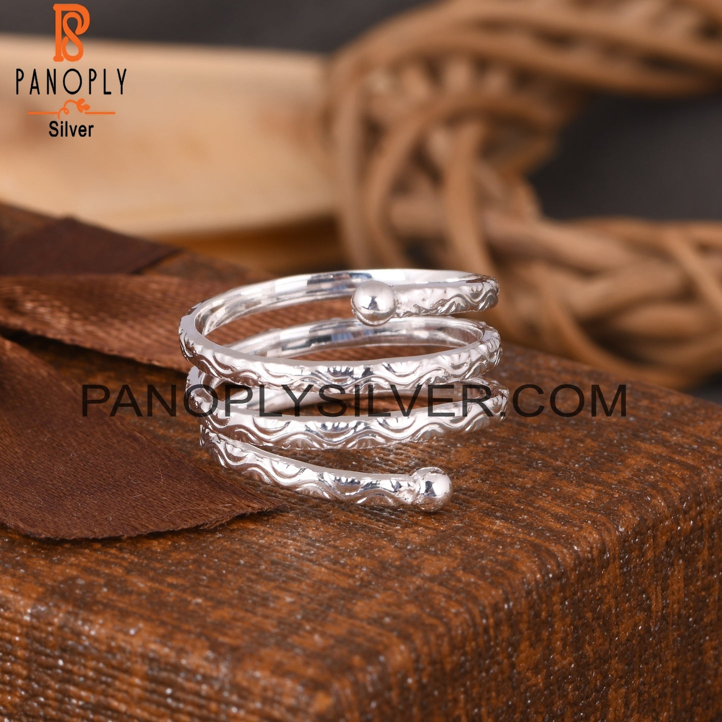 Plain 925 Sterling Silver Rolling Band Ring