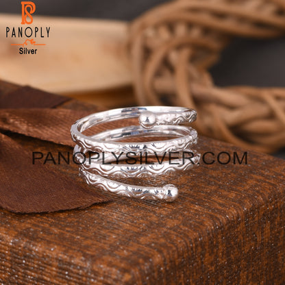 Plain 925 Sterling Silver Rolling Band Ring