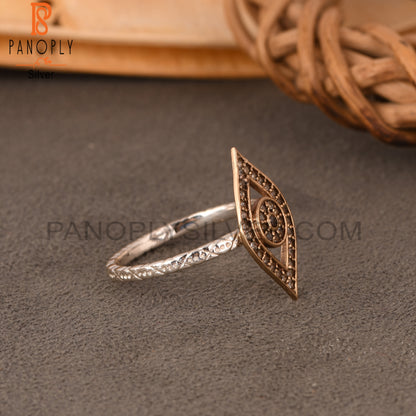 White Topaz & Garnet 925 Sterling Silver Ring