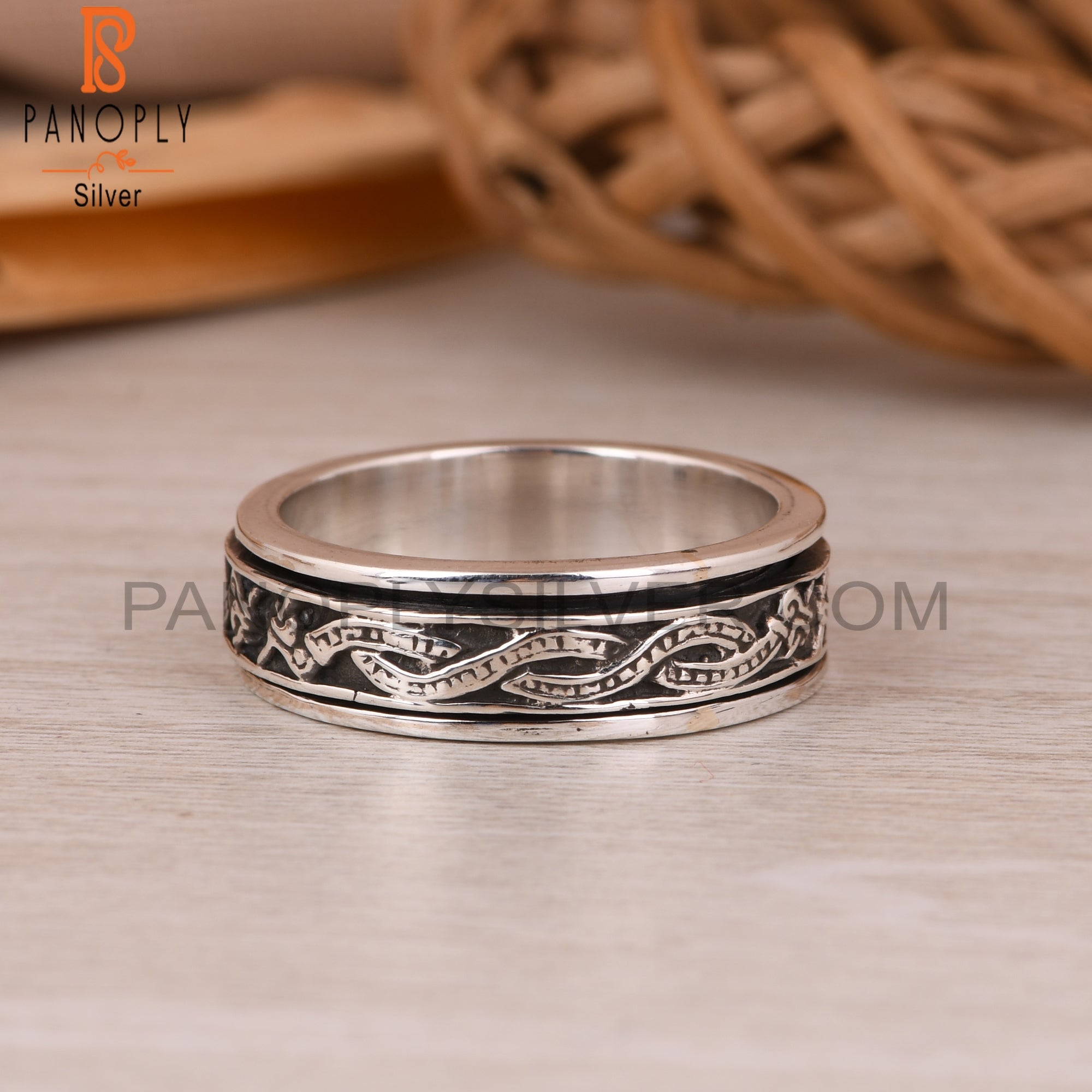 Adjustable Silver Thumb Ring With Anchor Figure | Boutique Ottoman Jewelry  Store