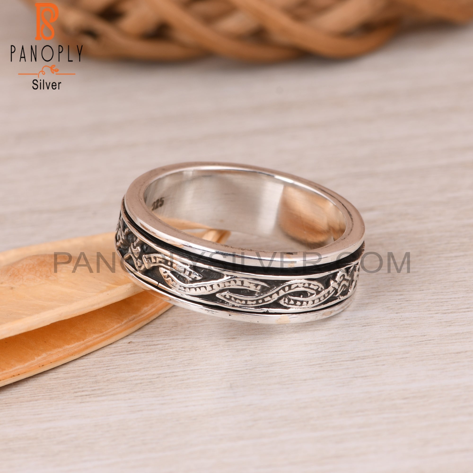 Buy Mens Rope Design Sterling Silver Finger or Thumb Ring Online in India -  Etsy