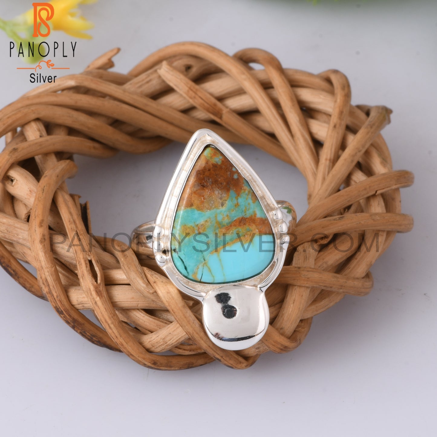Kingman Turquoise 925 Sterling Silver Ring