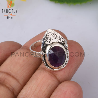 Amethyst Oval Shape 925 Sterling Silver Ring