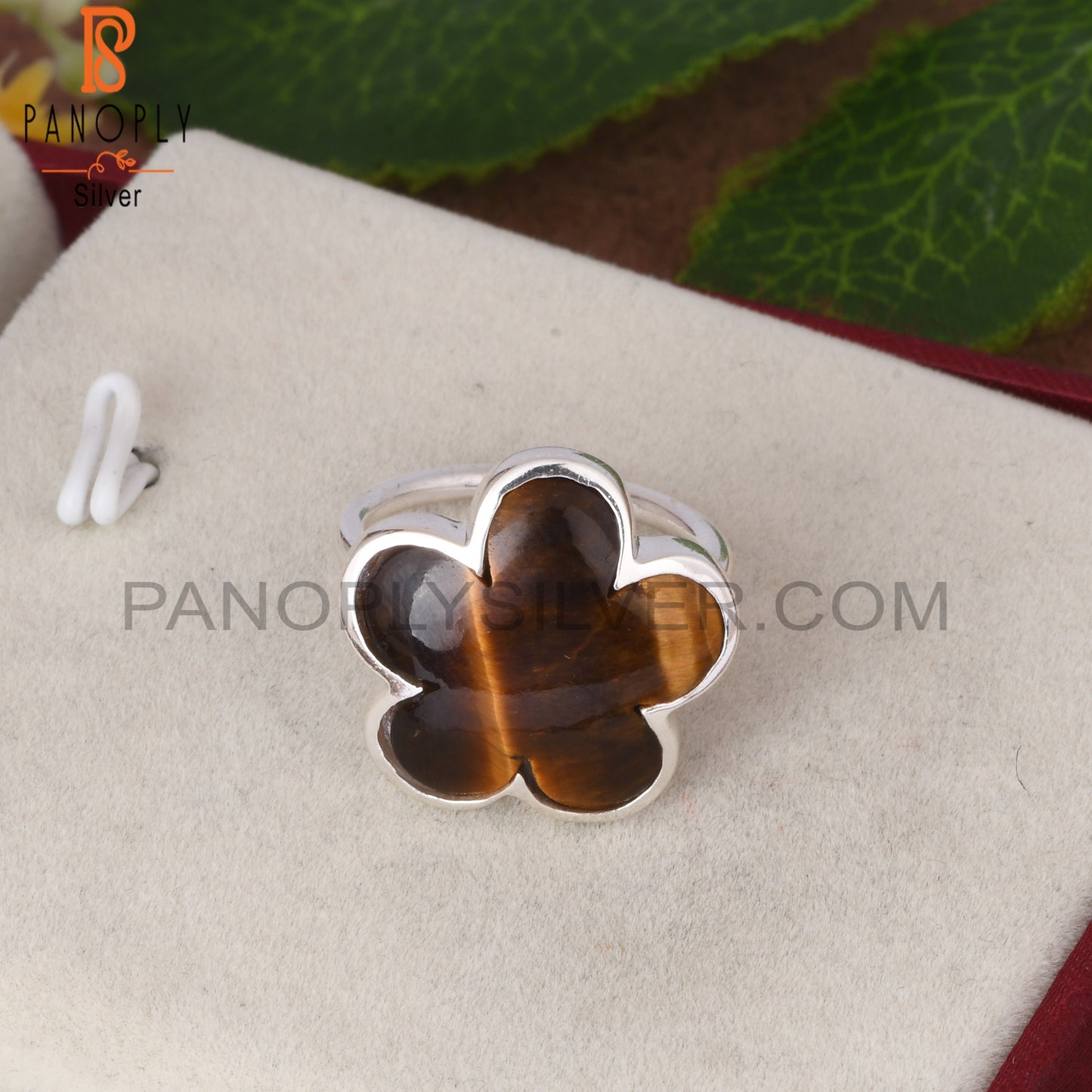 Sunflower Tiger Eye Yellow  925 Sterling Silver Ring