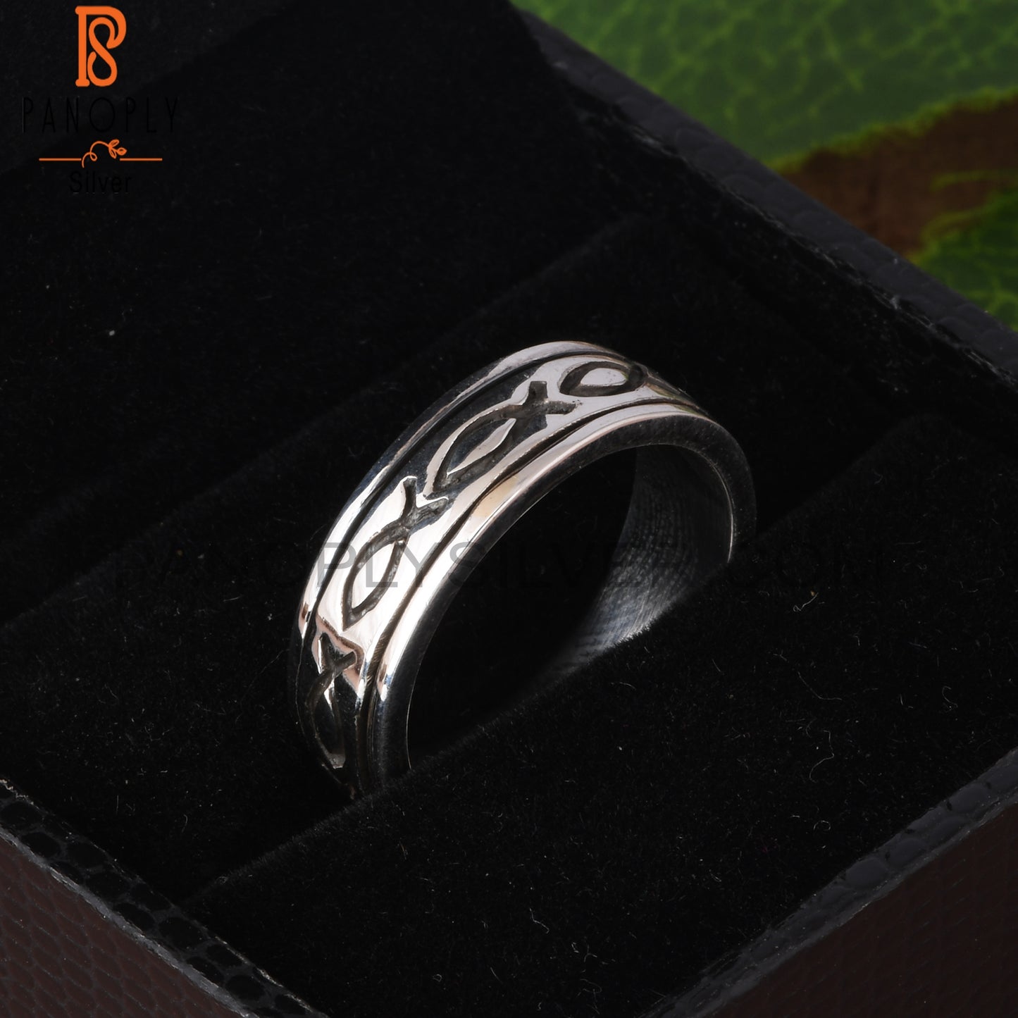 Fish Design 925 Sterling Silver Ring Band