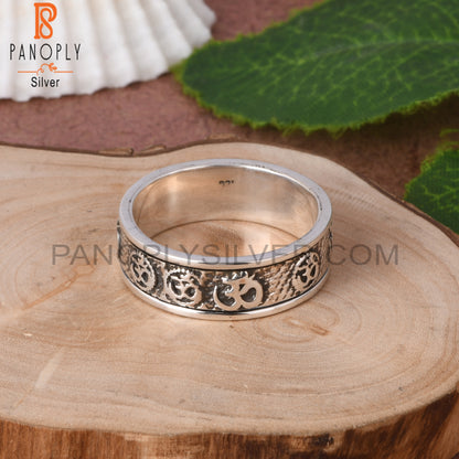 Om Shiv Designer 925 Sterling Silver Ring
