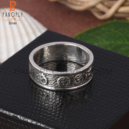 Om Shiv Designer 925 Sterling Silver Ring
