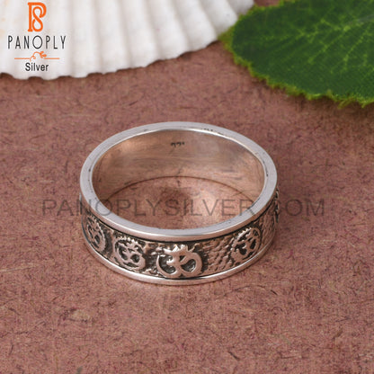 Om Shiv Designer 925 Sterling Silver Ring