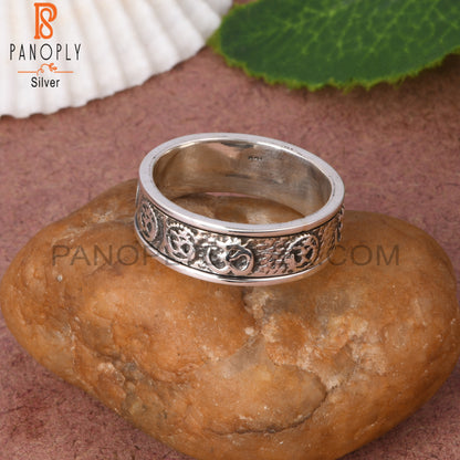 Om Shiv Designer 925 Sterling Silver Ring