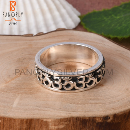 Om Shiv Mudra 925 Sterling Silver Ring