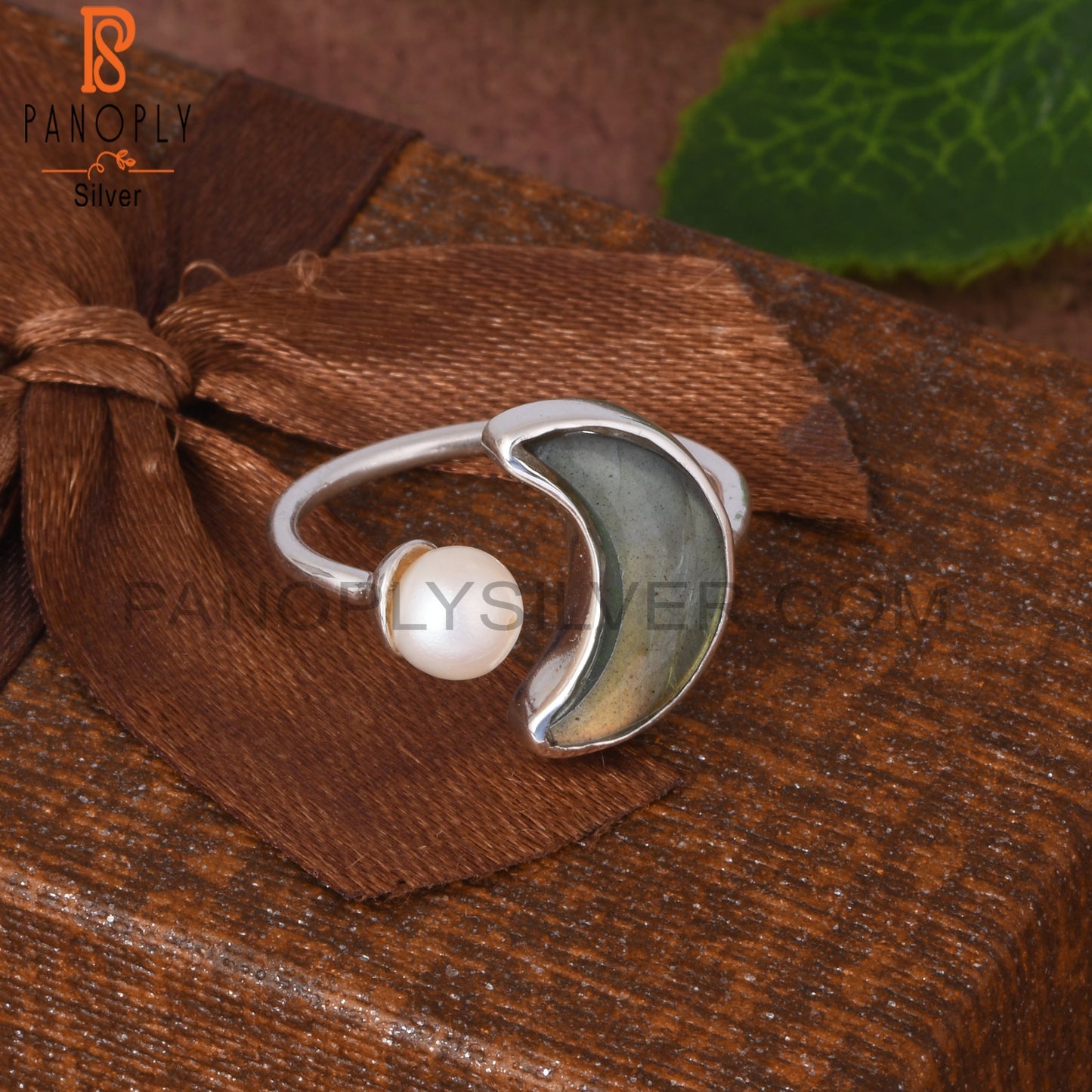 Pearl & Labradorite 925 Sterling Silver Ring