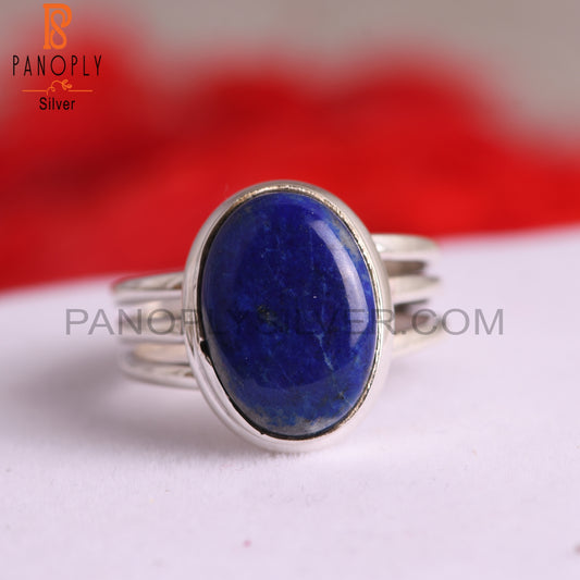 Lapis Lazuli 925 Sterling Silver Ring For Wedding