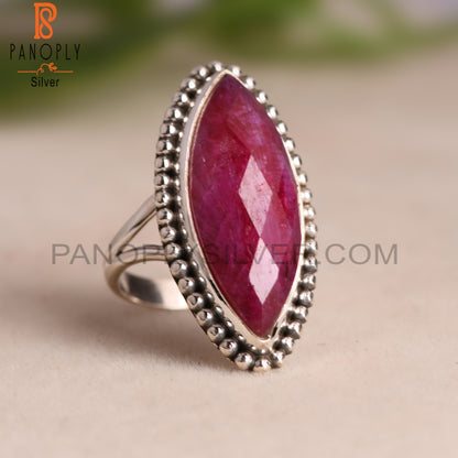 Ruby Marquise 925 Sterling Silver Ring For Women