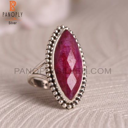 Ruby Marquise 925 Sterling Silver Ring For Women