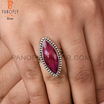 Ruby Marquise 925 Sterling Silver Ring For Women