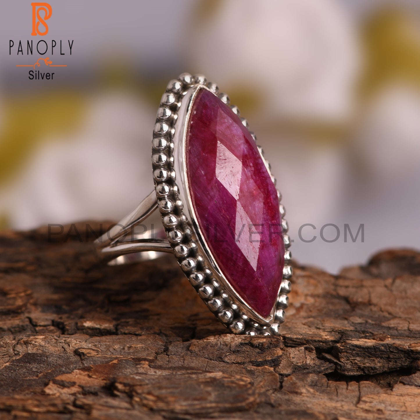 Ruby Marquise 925 Sterling Silver Ring For Women