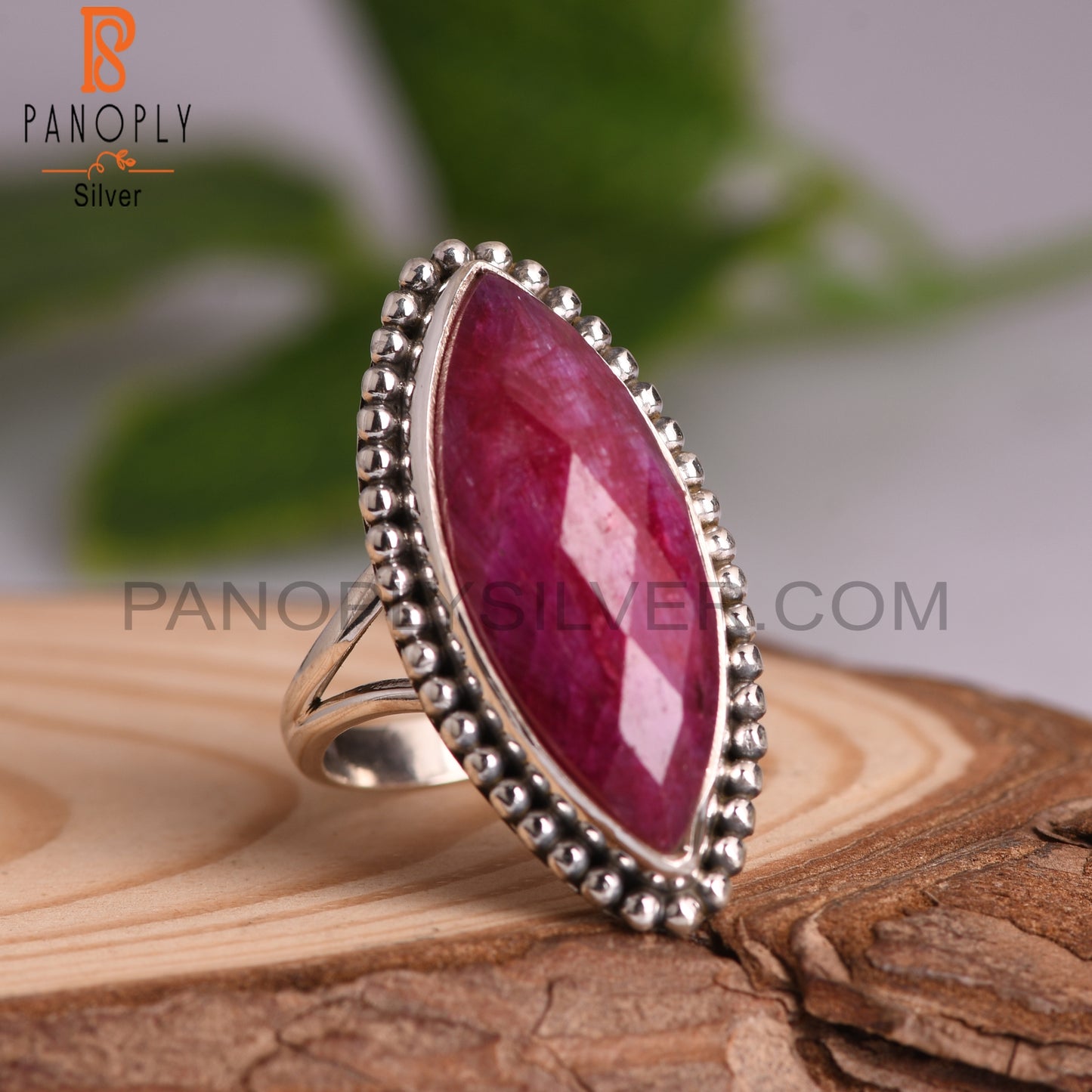 Ruby Marquise 925 Sterling Silver Ring For Women