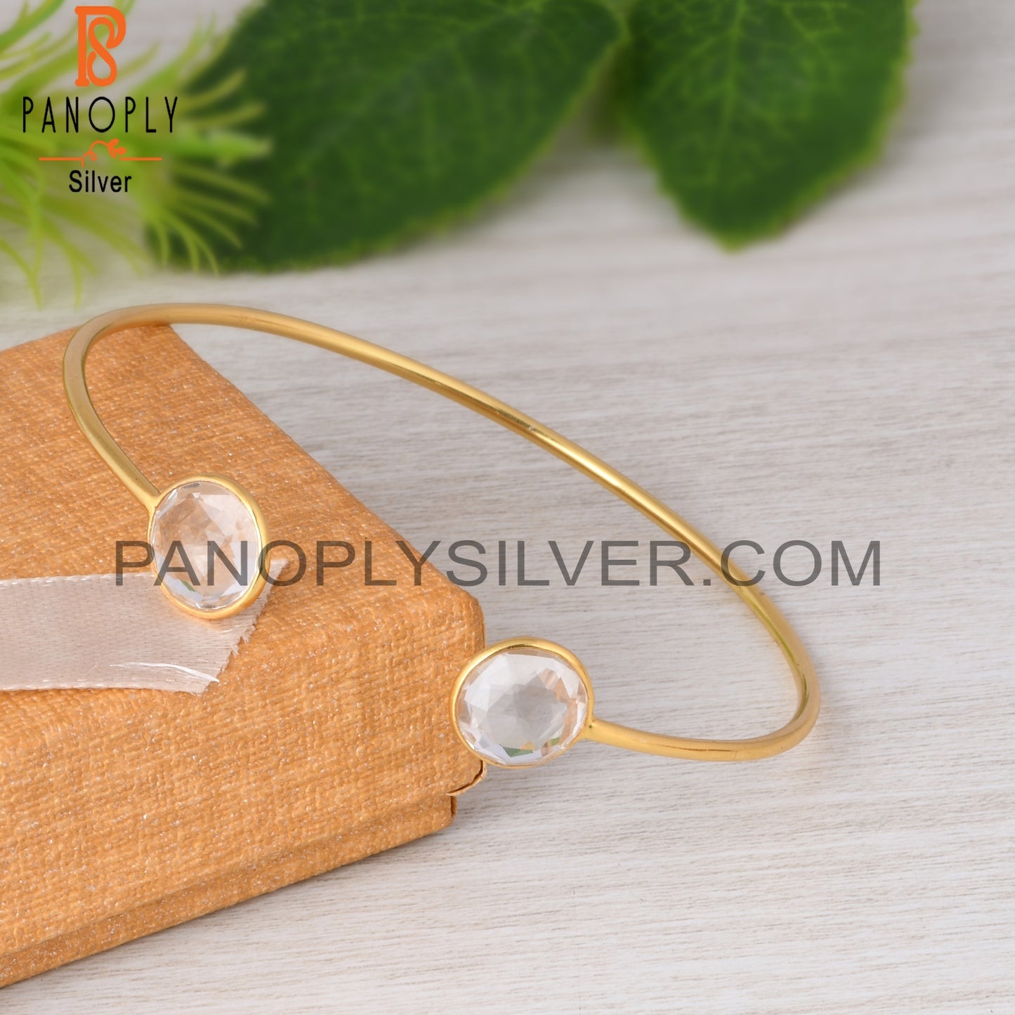 Crystal Quartz 925 Sterling Silver Bracelet