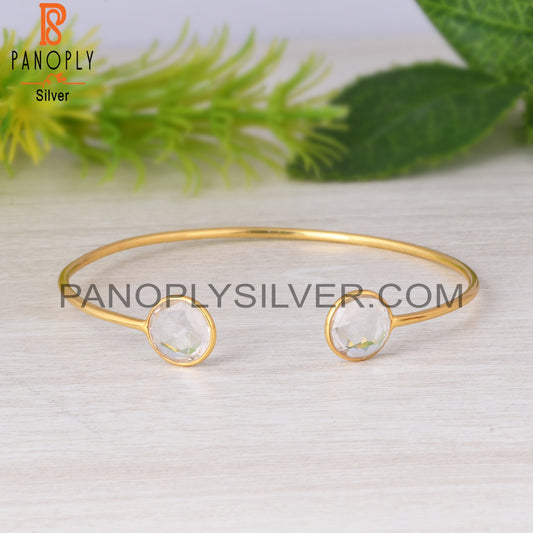 Crystal Quartz 925 Sterling Silver Bracelet