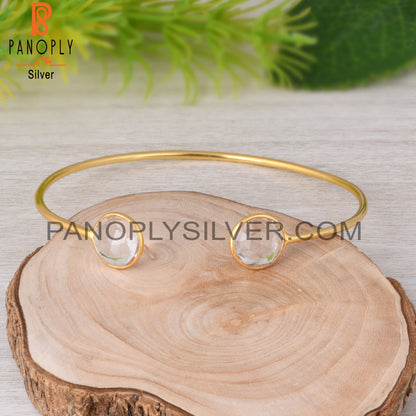 Crystal Quartz 925 Sterling Silver Bracelet