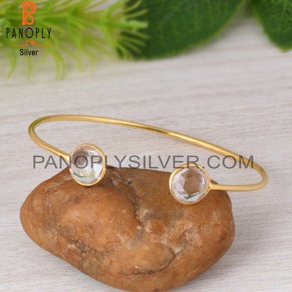 Crystal Quartz 925 Sterling Silver Bracelet