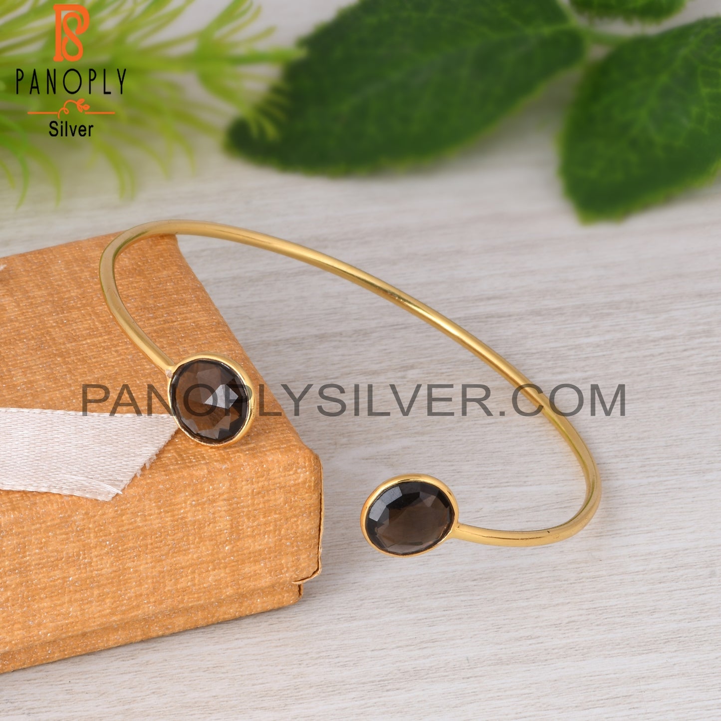 Smoky 925 Sterling Silver Bangle