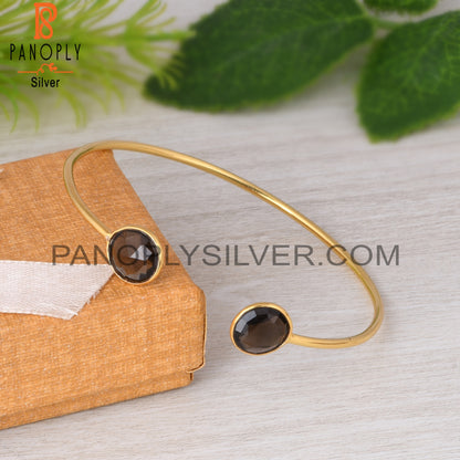 Smoky 925 Sterling Silver Bangle