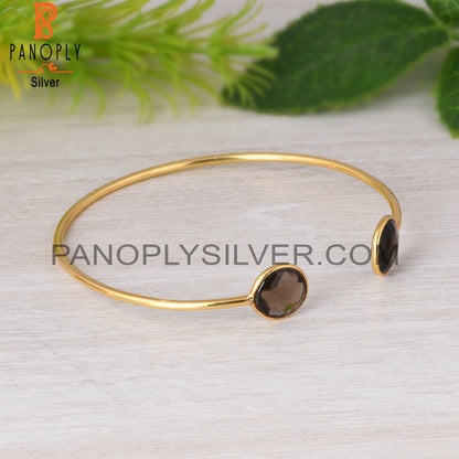 Smoky 925 Sterling Silver Bangle