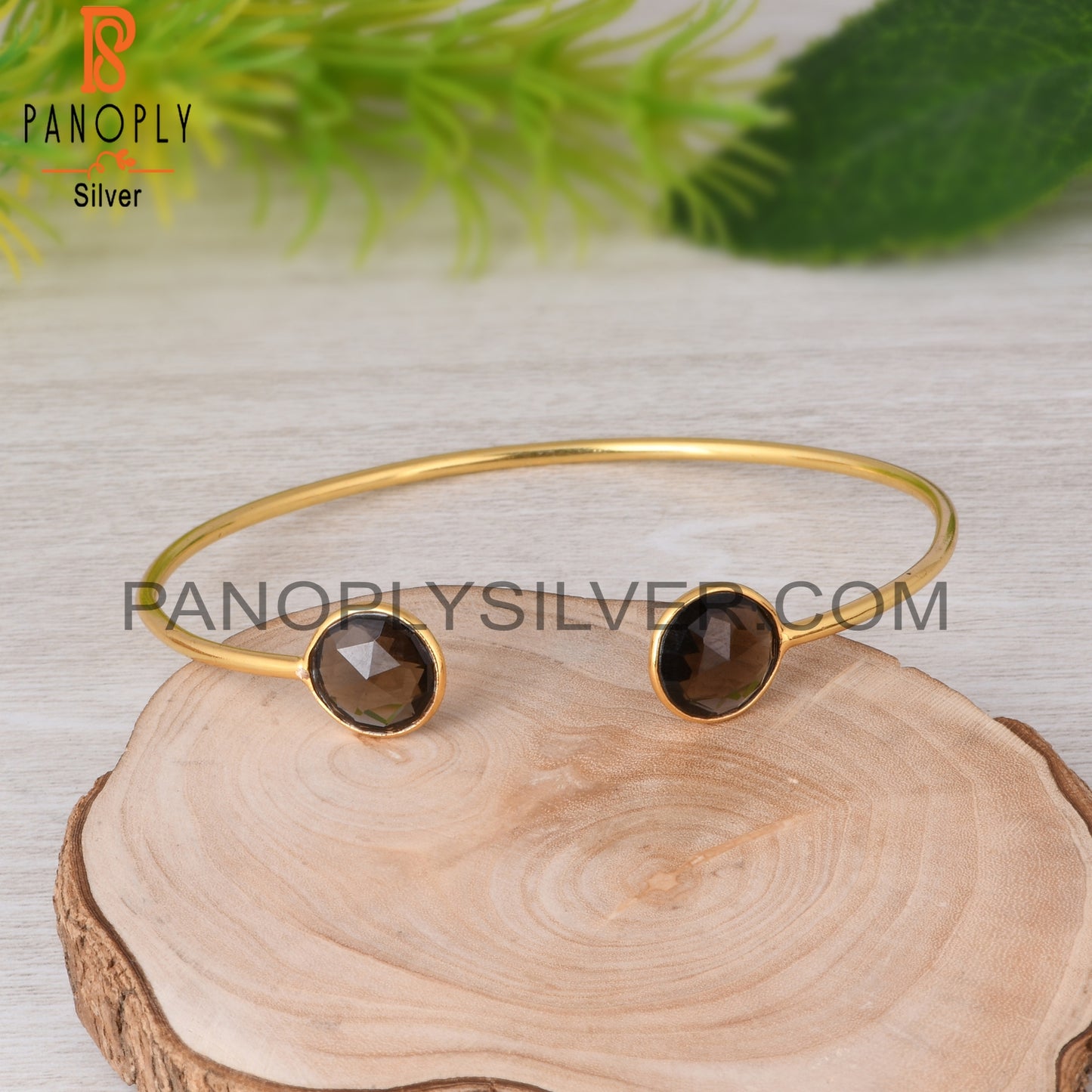 Smoky 925 Sterling Silver Bangle