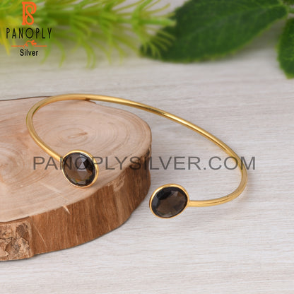 Smoky 925 Sterling Silver Bangle