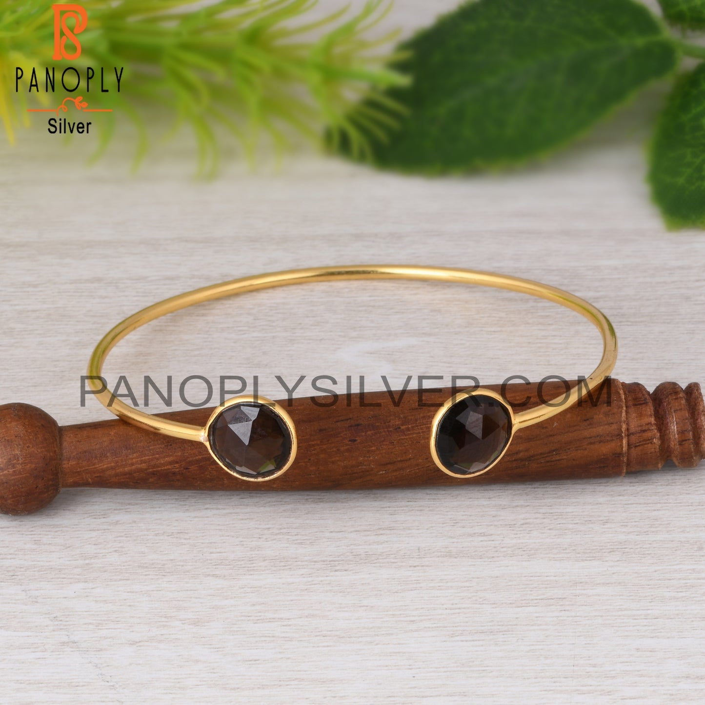 Smoky 925 Sterling Silver Bangle