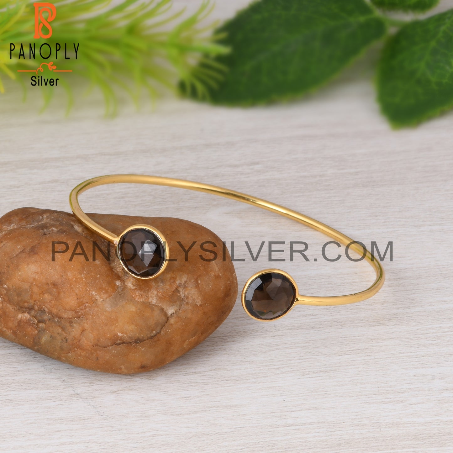Smoky 925 Sterling Silver Bangle