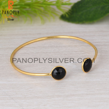 Black Onyx 925 Sterling Silver Bangle