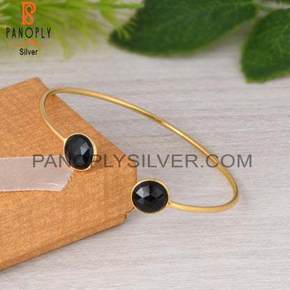 Black Onyx 925 Sterling Silver Bangle