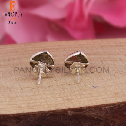 Unakite 925 Sterling Silver Studs Earrings